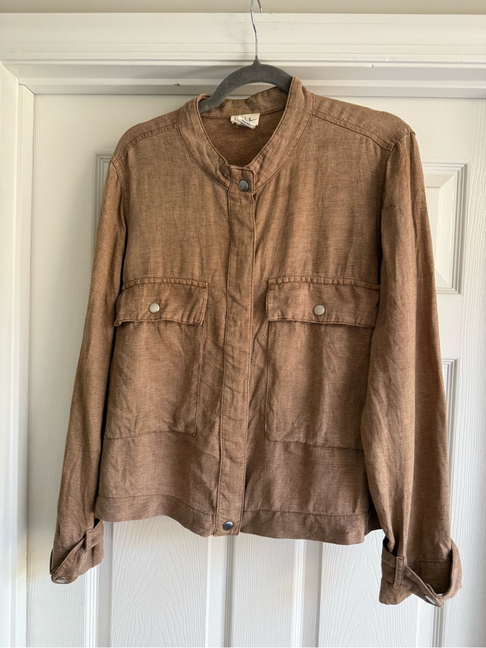 Nicole Miller Tan Utility Jacket - size L